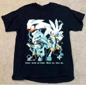 Sonic The Hedgehog Silver And Black T Shirt